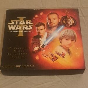 Star Wars The Phantom Menace Box Art in Red and Gold